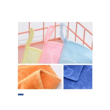 Asciugamano per bambini in fibra superfine Logo piccolo con logo in rilievo