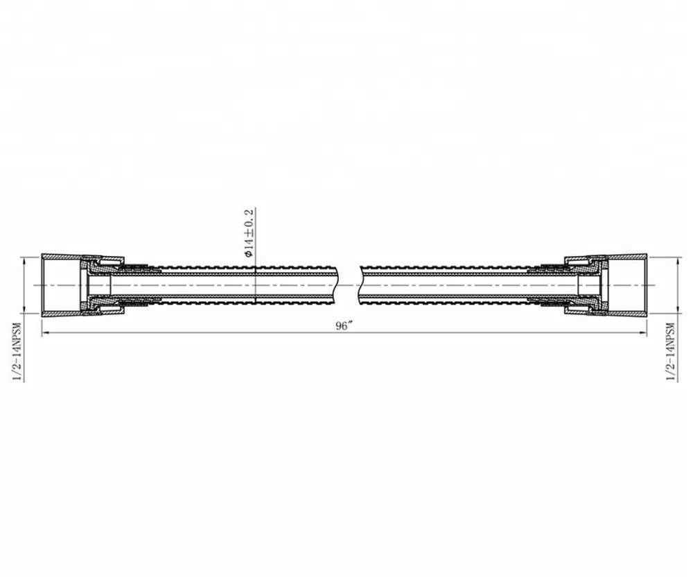 Lines Flexible Shower Hoses of EPDM Inner Hose