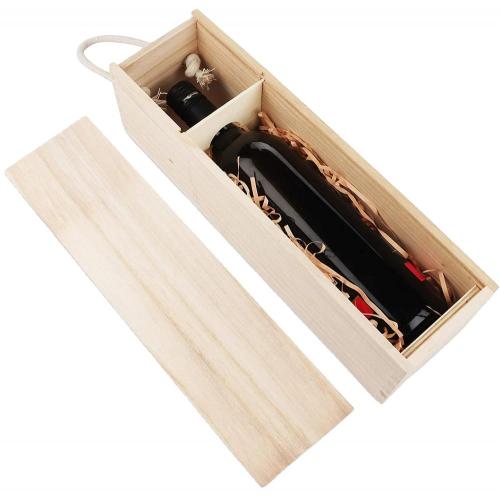 Wooden Wine 2 Pack Box With Rope Handle