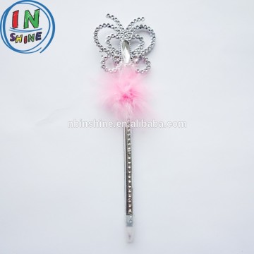 Beautiful butterfly shape fluffy feather ball pen , kids fancy pen , shaped pen