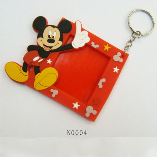 Cartoon Silicone Personalized Picture Frame Keychain,  Logo Custom Silicone Photo Frames