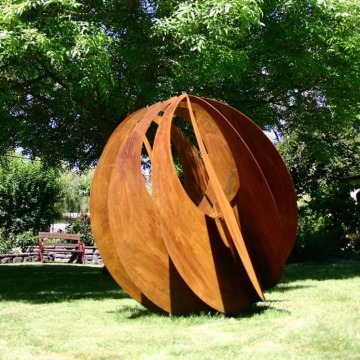 famous metal art theme park statue abstract garden corten steel sculpture