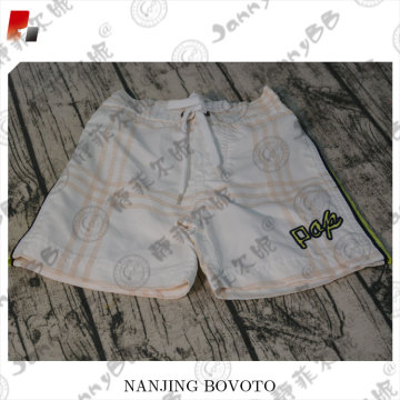 adjustable belt white grey stripe shorts