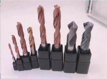 Tungsten carbide drill bits for metal