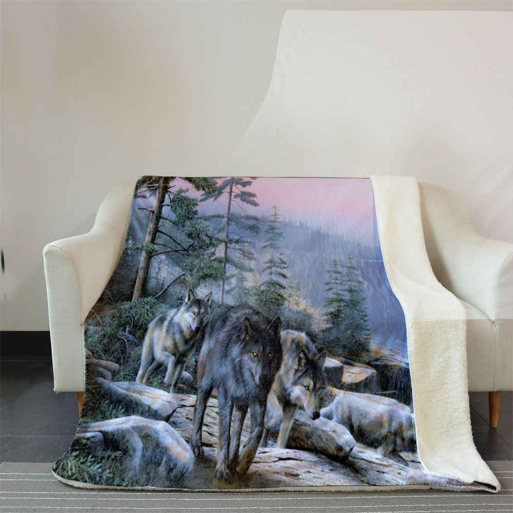 3D animal design super soft warm and cosy throw bed blanket