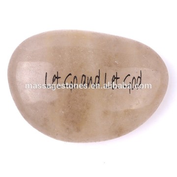 2015 hot sell engraved inspirational stones pocket stones/ luck stone/ engraved stones for gift
