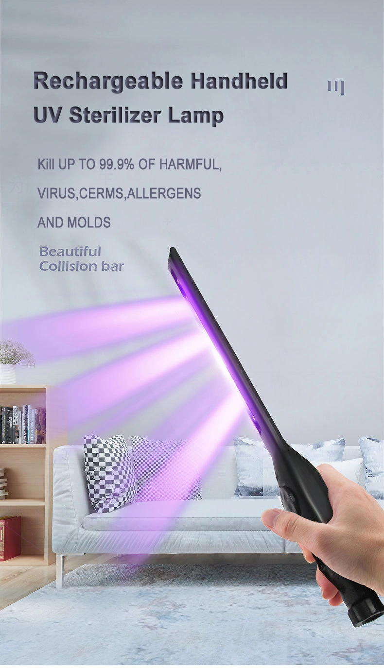 Hot Sale Rechargeable Light Portable UV LED Lamp Sterilization Germicidal Lamp
