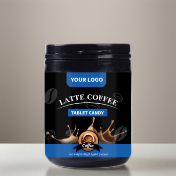 OEM RTS Latte Coffee Bean Flavored Tablet Candy