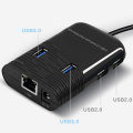 6-Port USB 3.0 HUB mit Ethernet-Adapter