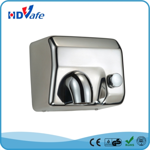 Large Power Warm Wind Hight Speed Manual Button Hand Dryer for public washroom