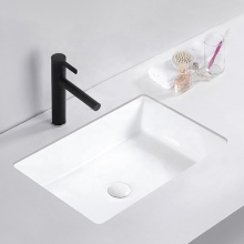 Modern Under Mount Sink Bathroom Basin High Quality Ceramic Porcelain Rectangular Undermount Wash Basin