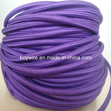 Purple Round Fabric Wire, Fabric Cable, Texitle Power Cord