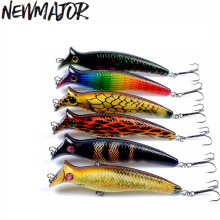 NEWMAJOR 2.4cm Plastic Popper Fish Lure for Freshwater Surface Fishing