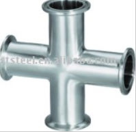 Stainless Steel Sanitary Clamped Pipe Fitting Cross