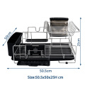 Makanan Gred 2Tier Dish Drying Rack Kitchen Organizer