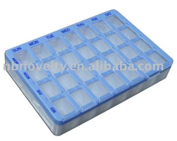 28 compartments pill box