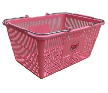 Pink Candy World Supermarket Plastic Shopping Baskets - 17L