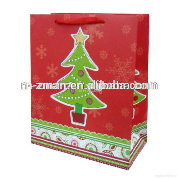 Printing Paper Bag,Christmas Paper Bag,Christmas Tree Paper Bag