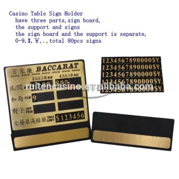 Magnetic Casino Table Sign Holder