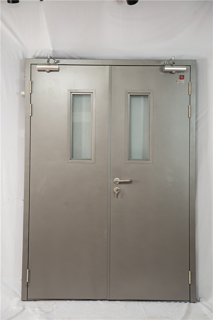 High Quality Production Class A Steel Double Fire Proof Door