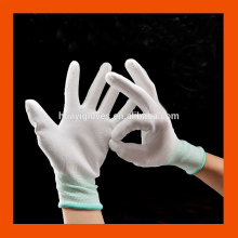 White Color Safety Protective Polyurethane Work Gloves For Small Parts Handling