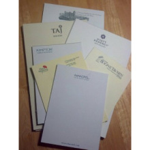 Hotel paper products for note and advice