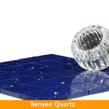 Mirror quartz stone blue quartz floor tiles