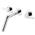 Wall mounted double Handle hot and cold faucet