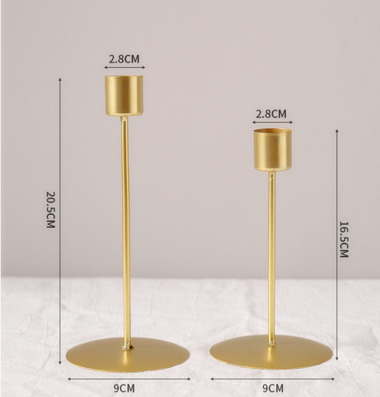 Залатыя падсвечнікі металічныя вясельныя цэнтральныя ўладальнікі свечак