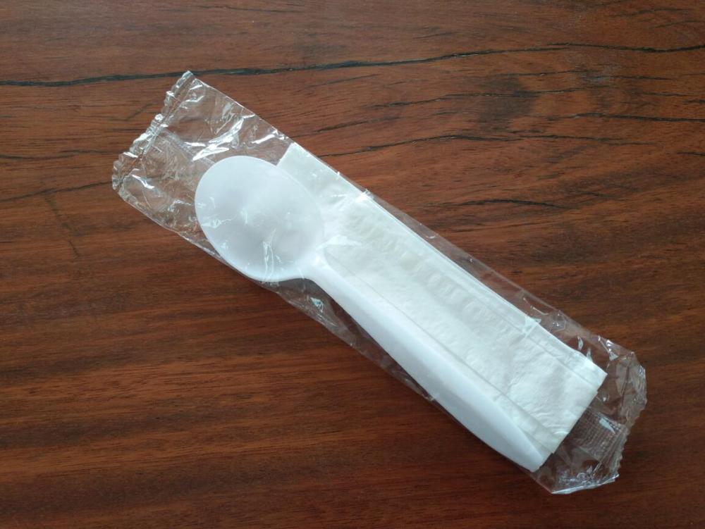 Disposable PP Spoon and Napkin