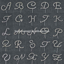 Rhinestone Crystal Monogram Wedding Cake Topper Decoration