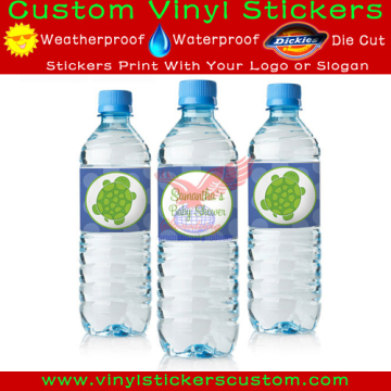 Customized PET water bottle labels