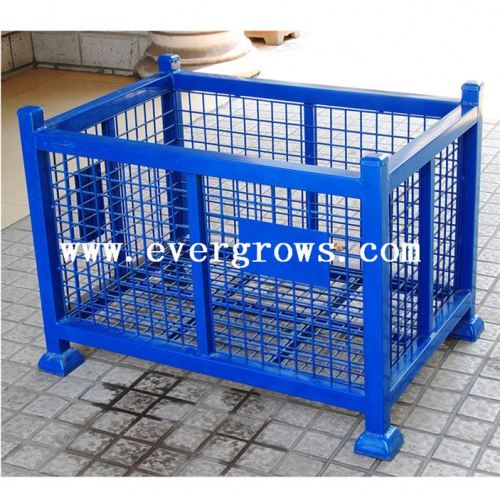 Collapsible Steel Storage Cage Folding Mesh Container Pallet Cage