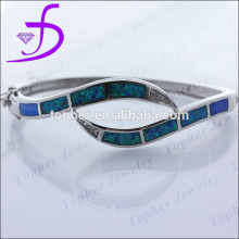 hot sell design opal bangle 925 silver bangle beautiful woman bangle