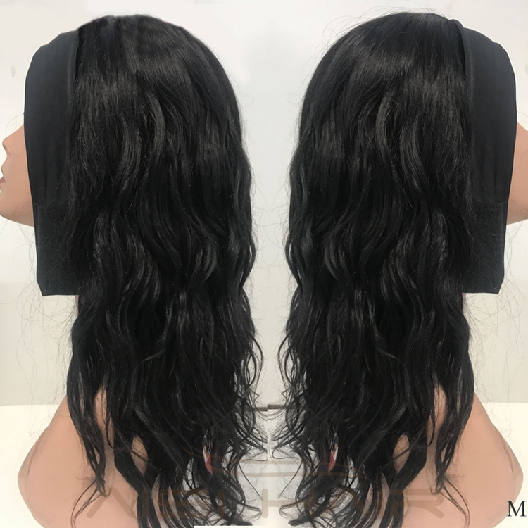 Natural Curly Black Wigs Human Hair Wig Headband Women Glueless Brzilian Raw None Lace High Quality Wholesale Price Humen Hair