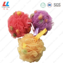 Saucy mesh sponge bath ball