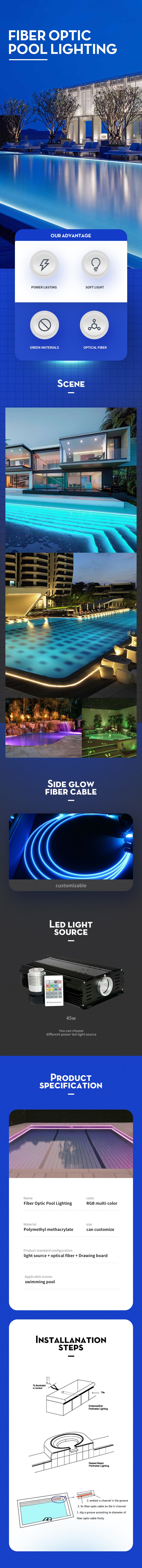 Optic Fiber Pool Light