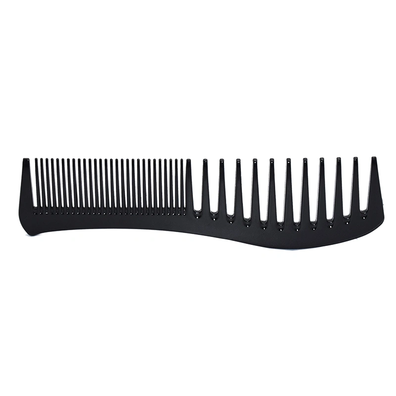 Fashionable Hairdressing Pet Plastic OEM Custom Logo Wide Tooth Barber Hair Comb