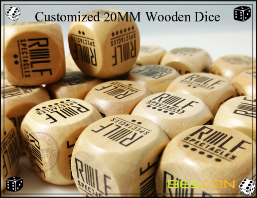 Customized 20MM Wooden Dice Customized 20MM Wooden Dice