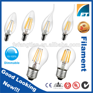 Dimmable A60 LED Filament,EMC Filament LED light,2W/4W/8W Filament Candle light led bulb