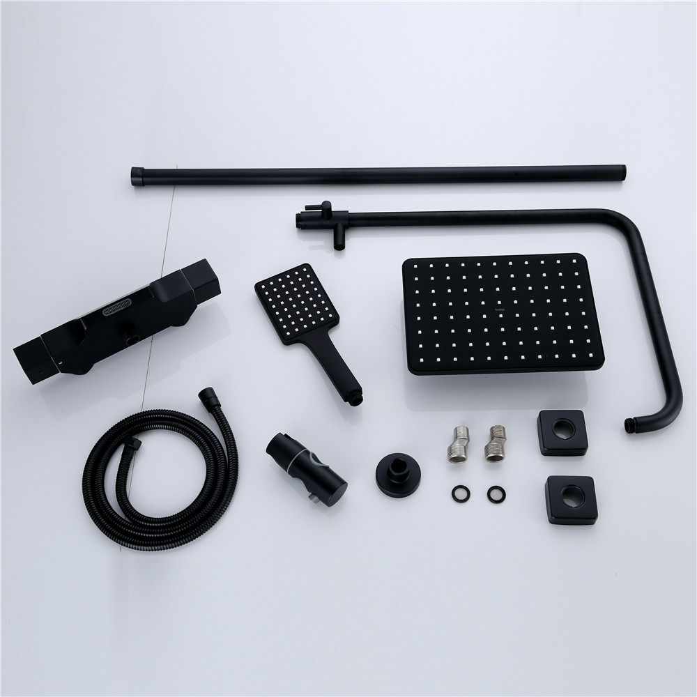 욕실 구리 항온 레인 샤워 세트 믹서 욕조 샤워 수도꼭지