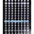 Acrylic Crystal Bead Strand Curtain With Silver Ring Outdoor Christmas Party Decorations