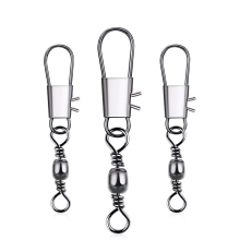 Brass Fishing Barrel Swivel with Interlock Snap Connector