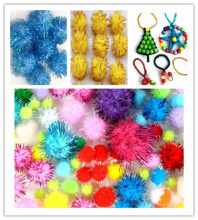 1" Assorted Acrylic Craft Pom Poms