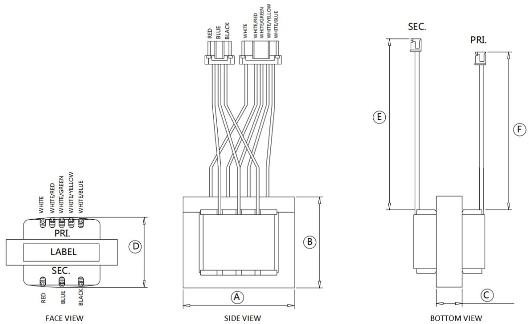 Transformateur de puissance de communication électronique à basse fréquence EI41 AC vers DC pour les outils électriques