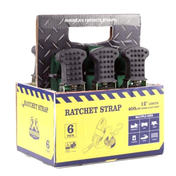 6-pack 25 MM Smart Ratchet-bevestigingsriem