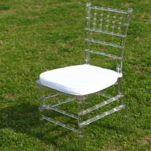 Crystal resin chiavari chair with cushion