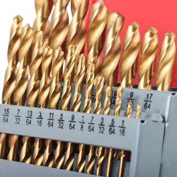 Inch 21pcs HSS metal twist drill bit set