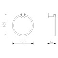 Wall Mount Bathroom Simple Round Towel Ring