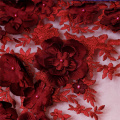 3D bunga bunga manik-manik kain tulle renda